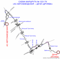 №1221 "Минск (а/с Автозаводская) - Замосточье - Дача Дружба"